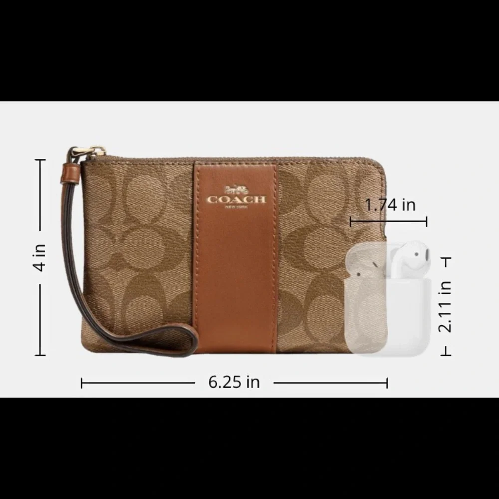 Coach Corner Zip Wristlet - Picture 4 of 6